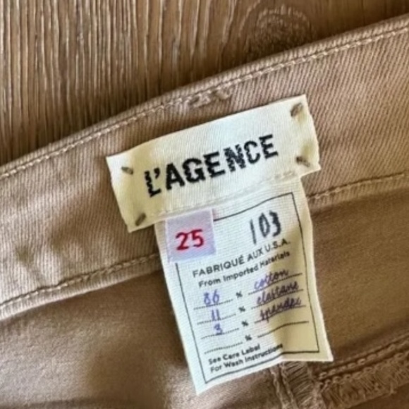 L’AGENCE Sabine High Rise Skinny Crop w/ Zip Cuff in Cappuccino - Picture 6 of 7